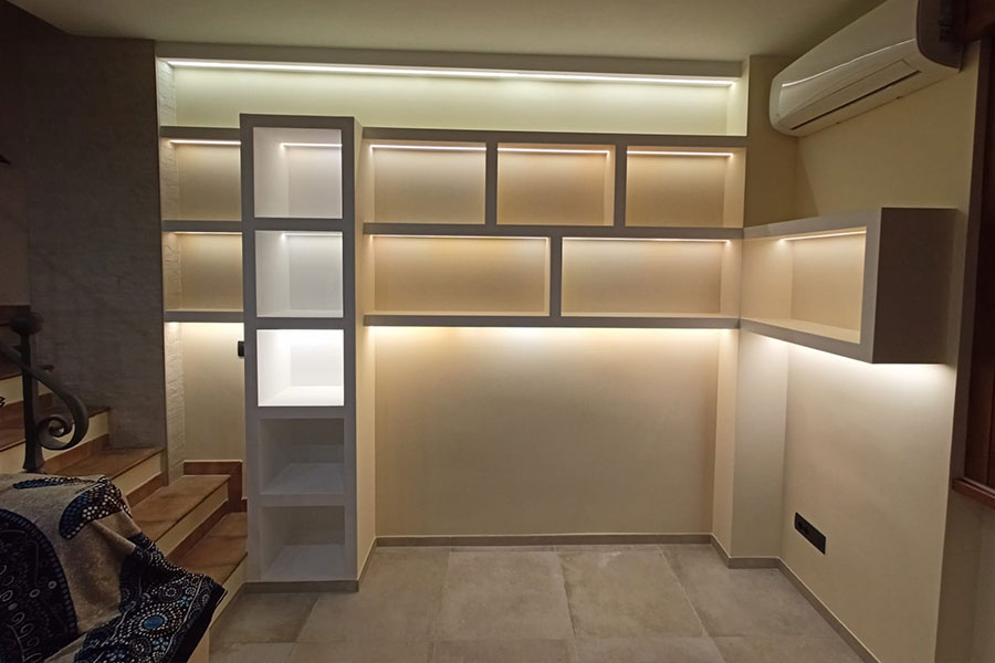 Nicchie illuminate cartongesso